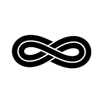 Black infinity knot logo