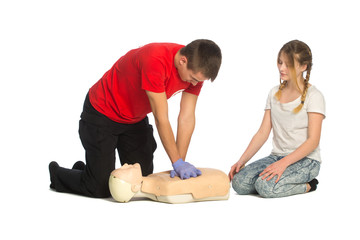 First aid training
 - obrazy, fototapety, plakaty