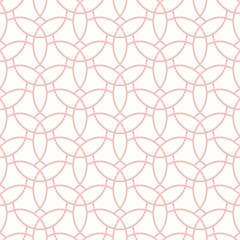Fototapeta premium Seamless ornament in arabian style. Pattern for wallpapers and backgrounds. Pink and white pattern