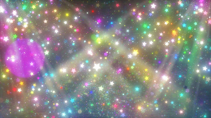 Obraz premium 入射光とキラキラパーティクル