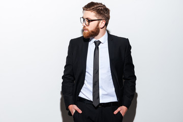 Cool business man in glasses