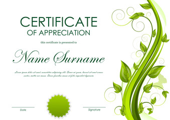 Certificate of appreciation template