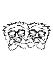 Crew team 2 friends nerd geek cunning hornballs toothpick freak pickel hairy monster cuddly crazy funny comic cartoon zany crazy cool face