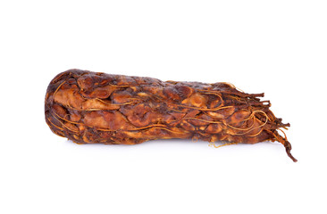 ripe tamarind seedless on white background