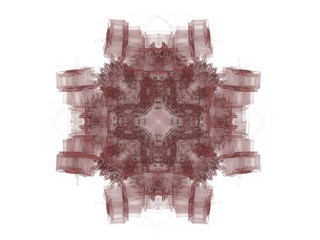 Abstract fractal with purple pattern