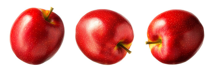 Fresh red apple isolated on white background