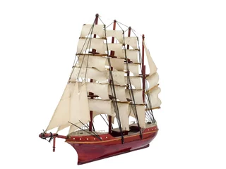 Garden poster Schip Barque ship gift craft model wooden