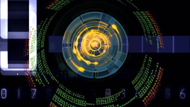 System Access Control. Sci-fi. Futuristic Electronic brain. Illustration