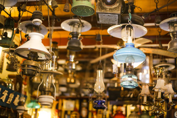 Fototapeta na wymiar Beautiful vintage Lamp , selective focus