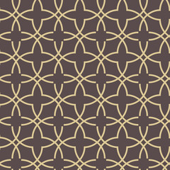 Seamless ornament in arabian style. Pattern for wallpapers and backgrounds. Brown and golden pattern