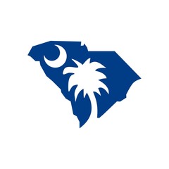 south carolina map. logo vector.