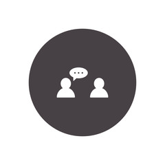 two person chatting icon vector