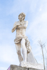 Fototapeta na wymiar Rome (Italy) - Statue of Jesus in Milvio Bridge