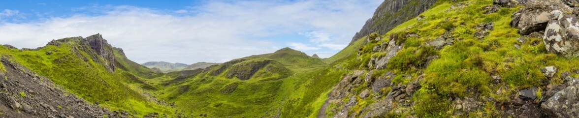 highlands landscape panorama at Skye Scotland