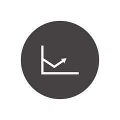 graph increase icon vector