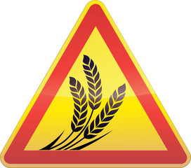 Panneau de danger temporaire du gluten