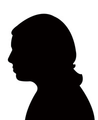 Fototapeta na wymiar lady head silhouette vector 