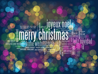 MERRY CHRISTMAS Tag Cloud Greeting Card  © Web Buttons Inc