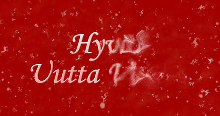 Fototapeta na wymiar Happy New Year text in Finnish 