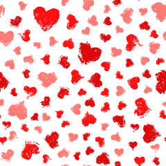 Red White Hearts Pattern