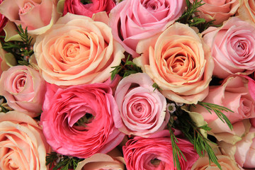 Pink rose bridal bouquet