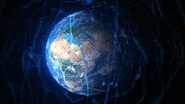 Travel to Earth.  Futuristic world network. Middle East. 