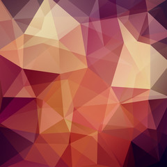 Polygonal vector background. Can be used in cover design, book design, website background. Vector illustration. Brown, beige colors