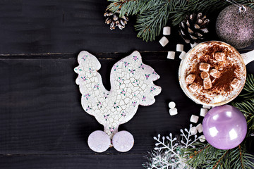 Gingerbread in the form of a rooster