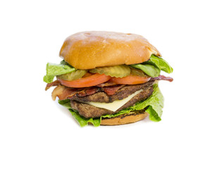 Close Up Double Bacon Cheeseburger