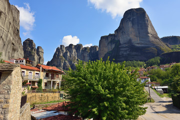Town of Kastraki, Meteora mountains in Thessaly, Greece