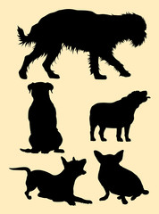 Dog pet animal silhouette. Good use for symbol, logo, mascot, web icon, sign, or any design you want.