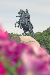Monument to Peter the Great in Saint-Petersburg city, Russia.