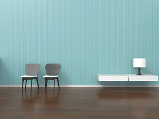 Modern Living Room Simple Loft of Home office and decoration Minimal Composition