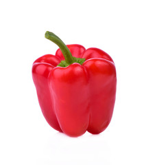 Red paprika isolated on a white background