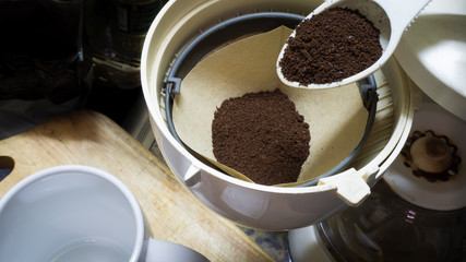 Finely ground coffee