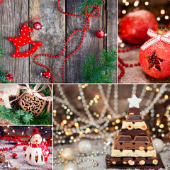 Christmas thematic collage