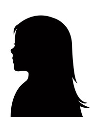 Obraz na płótnie Canvas kid head silhouette vector