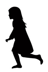 a girl silhouette vector 