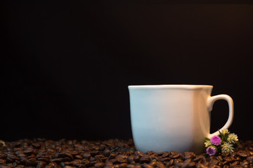 White Coffee The beans on the floor