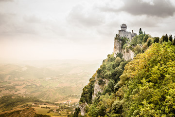 Panoramic view of the medieval fortress De La Fratta or Cesta in