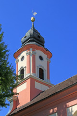 Fototapeta na wymiar Schlosskirche St. Marien auf der Insel Mainau 