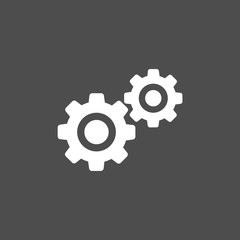 Icono engranajes sobre fondo oscuro