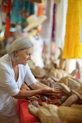 woman in shopping center