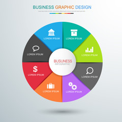 Circle business Infographic Elements - process infographics, ste