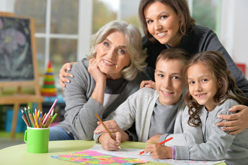 Happy family drawing