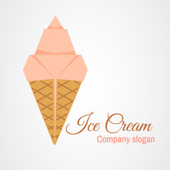 Illustration of paper ice cream