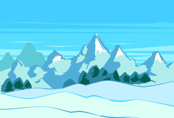 Winter mountain landscape