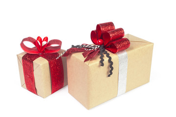 Christmas presents isolated