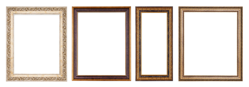 Simple vintage frame on a white background