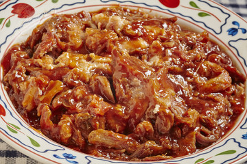Pulled pork, a tradition food from the southern United States